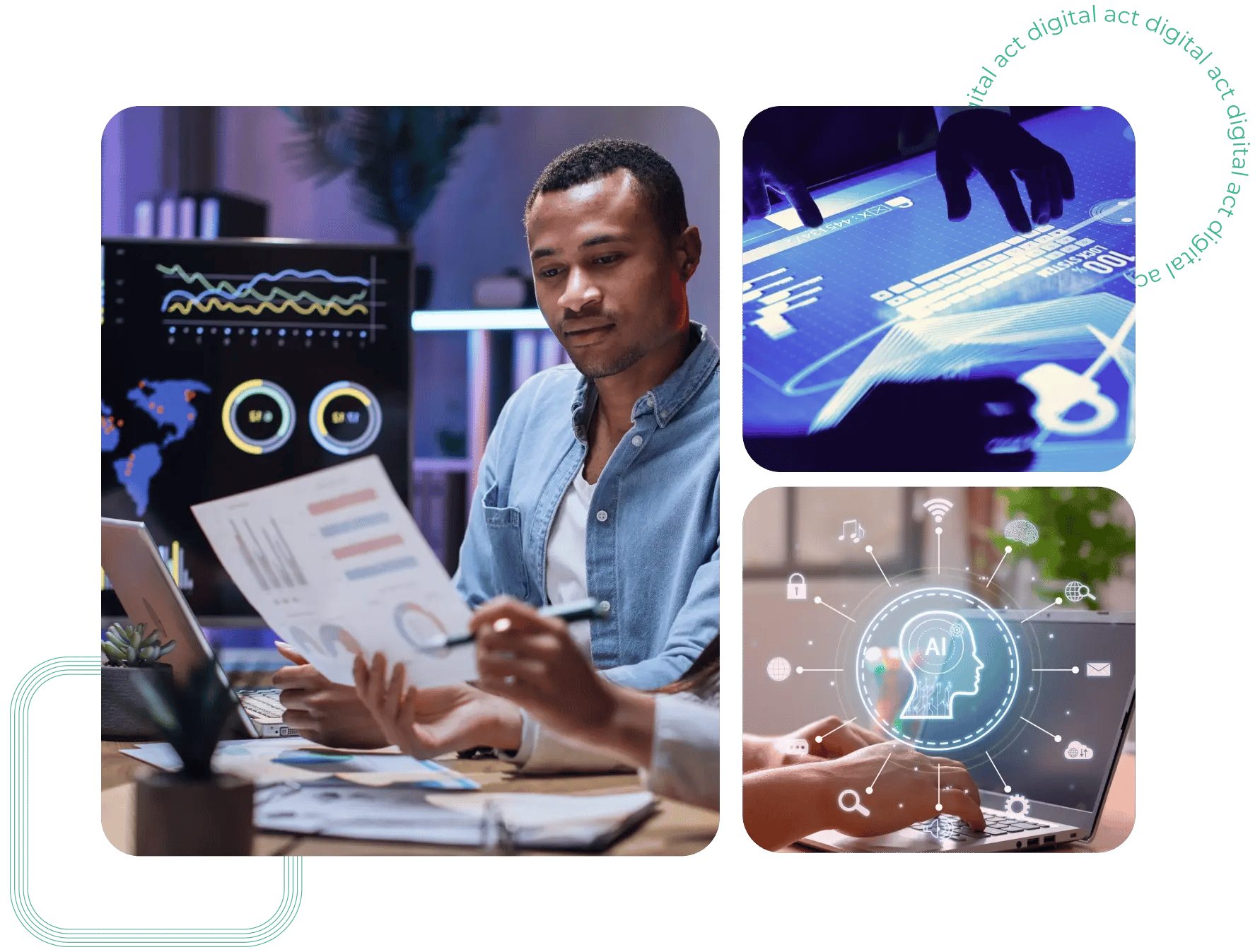 Data Scientist présentant un modèle prédictif avancé et une solution d'IA